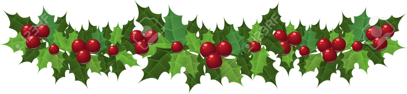 Christmas Holly Berry Leaves Vector Illustration Stock Vector